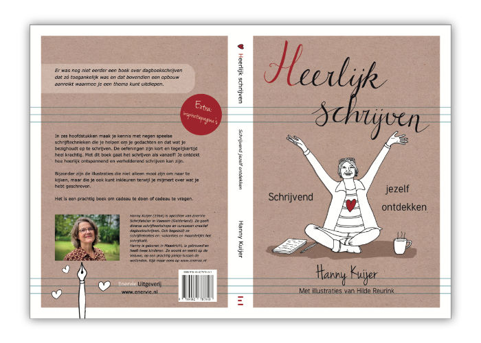 omslag boek Heerlijk schrijven (auteur: Hanny Kuijer) | illustratie + ontwerp: Hilde Reurink